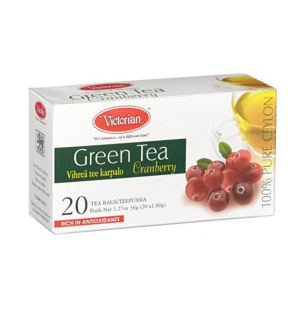 Зеленый чай Victorian Клюква 20 пак